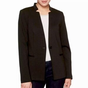 Banana Republic Long and Lean One Button Blazer Suit Jacket Inverted Collar